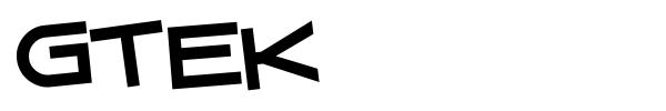 Gtek font preview